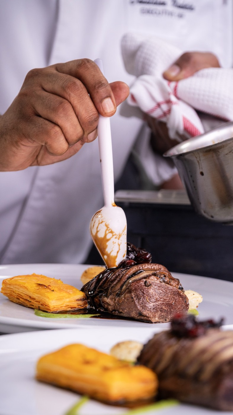 Executive chef plating — commercial food shoot by Snaps On Seventh